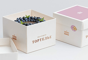 Коробки для тортов из картона по индивидуальному дизайну с печатью логотипа, офсетная печать